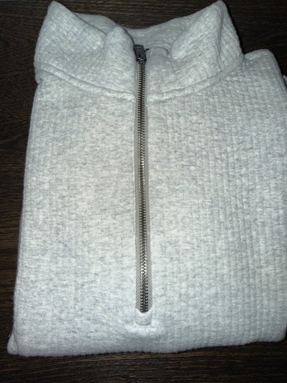 Abercrombie Light Gray quarter zip weatshirt